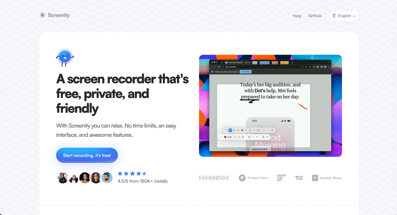 Screenity preview