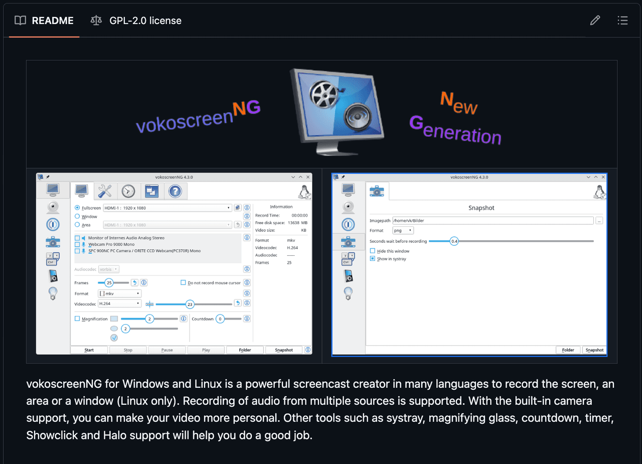 Vokoscreen preview