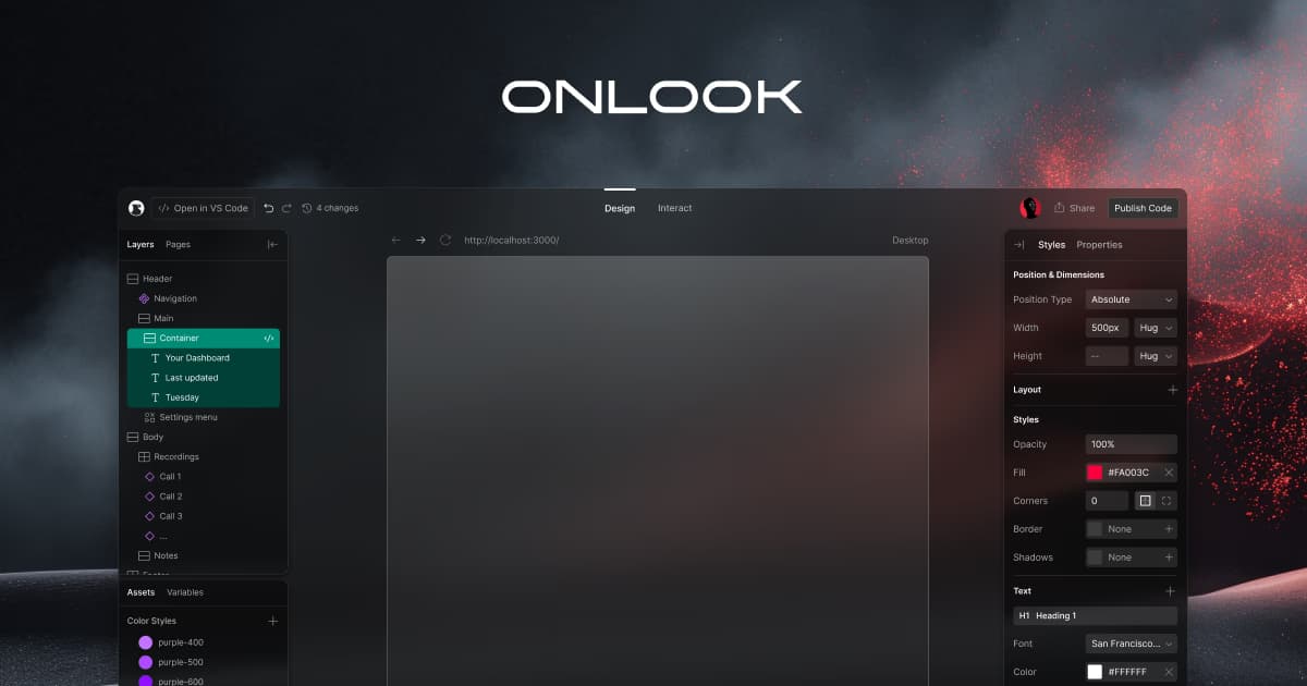 Onlook preview